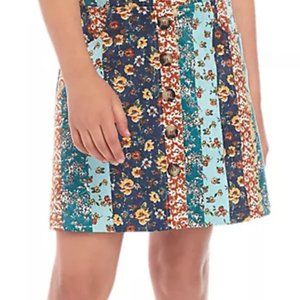 Amy Byer Size L(14) Girls Boho Floral Skirt